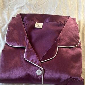Purple Satin Women's Pajama Set
